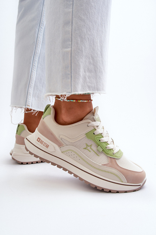 Dámské tenisky Big Star NN274A091 Beige-Zelené
