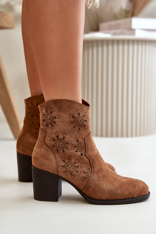 Topánky S Perforovaným Zvrškom Na Opätku Eco Semišové Hnedé Nevishiia