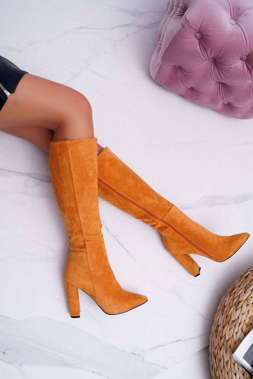 Dámské Kozačky Na Podpatku Camel Warden