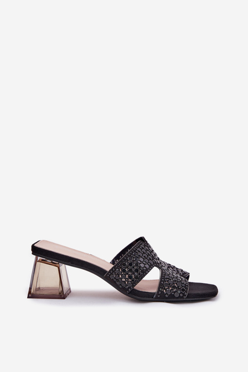 Dámské sandály na podpatku Vinceza 62230 černé