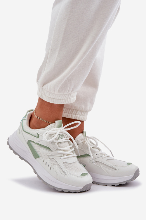 Dámske Športové Topánky Big Star NN274A095 HI-POLY SYSTEM Bielo-Zelené