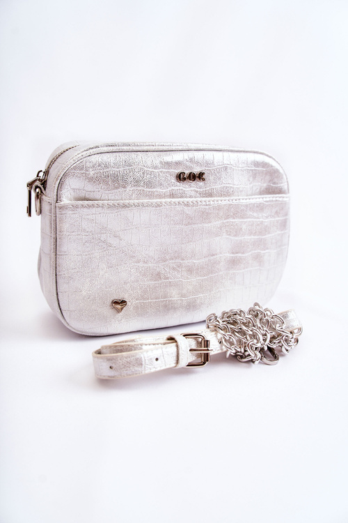 Kožená kabelka Goe Znj021 biela