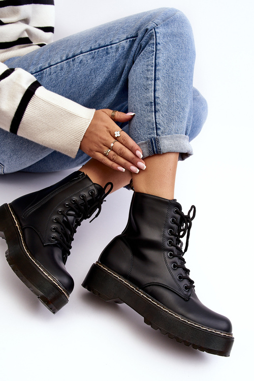 Ženské čipky -up topánky čierne maddis