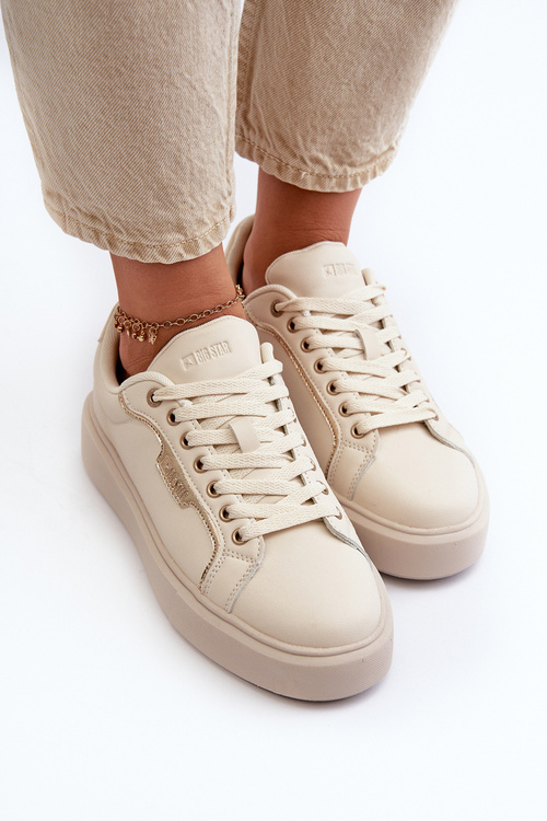Dámske tenisky Big Star NN274334 s pamäťovou penou Beige