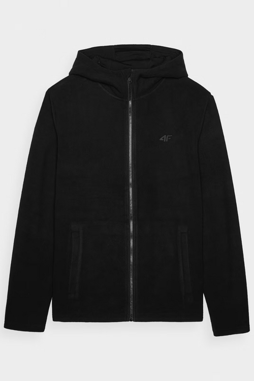 Pánsky Polar S Kapucňou Regular 4F Čierny 4FWMM00TFLEM290-20S