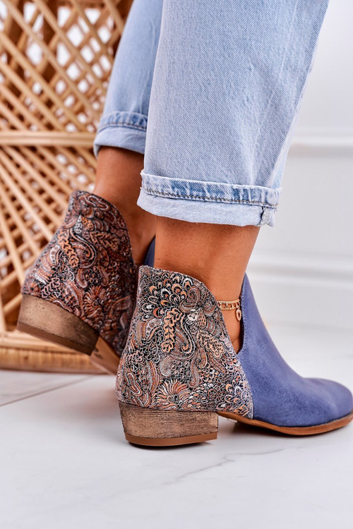 Dámské Kožené Boty Maciejka Tmavě Modré 04091-27