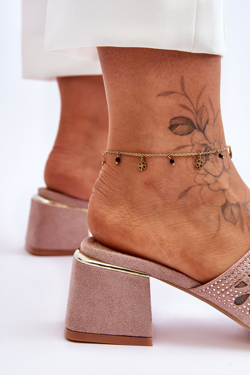 Vysoké podpätky s sieťou S. Barski KV-612-1 nahé