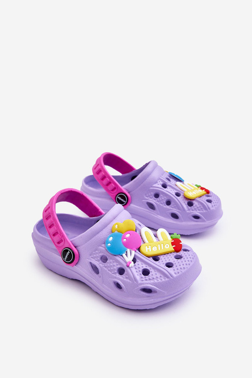 Dětské pěnové lehké sandály Crocs fialové Sweets