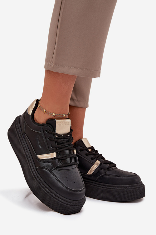 Dámské Sneakersy Na Platformě Big Star SS274360 Černé