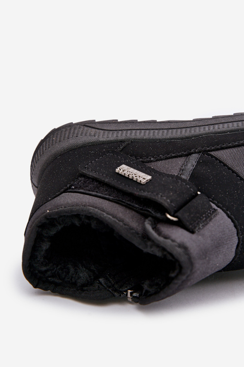 Zateplené pánské zimní boty sněhule černé Progress PROGJ-22-153