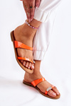 Ženské lakované flip -flops Jimena Orange