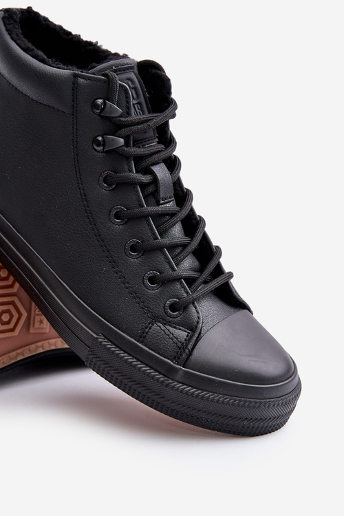 Mužské zateplené tenisky s zipem černé Big Star MM174012