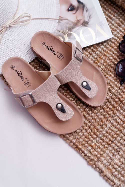 Dámsky zlatý flip -flops baisan