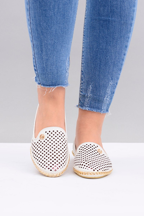 Lu Boo Biele otvorené baleríny Lordy Styish
