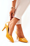 Lakované Klasické lodičky Stiletto žluté Elinne