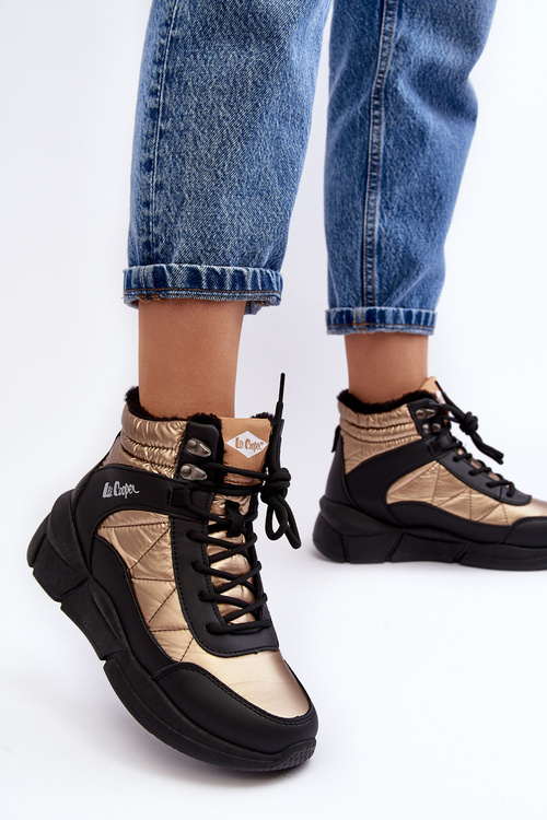 Ocieplané Dámské Botky Na Platformě Lee Cooper LCJ-23-44-1986L Zlaté