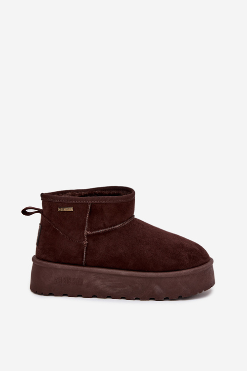 Nízke snehuli na platforme Big Star OO274A101 čokoládové