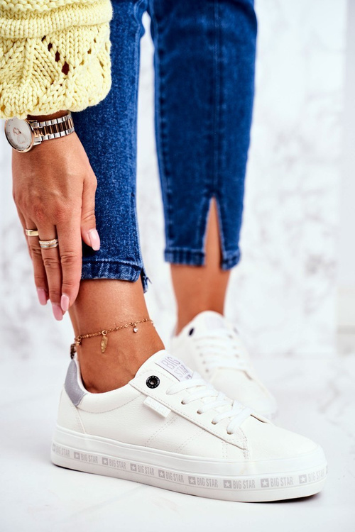 Dámské Kožené Tenisky Big Star GG274194 Bílé