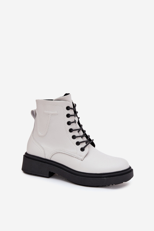 Zateplené dámske kožené čižmy Sergio Leone BT25248-S Biela