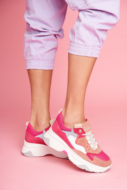 Dámska športová kožená topánky Goe Pink FF2N3010