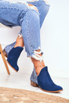 Dámska koža Maciejka Navy Blue Boots 04091-47