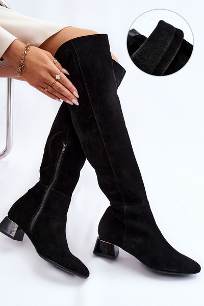 Semišové topánky Laura Messi 2221 čierna