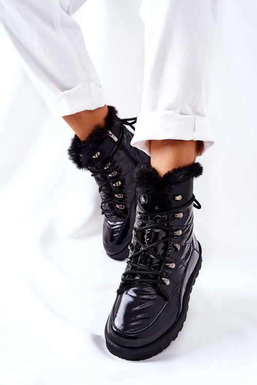 Vysoké Sněhule Podšité Kožešinour Cerne Sneezy