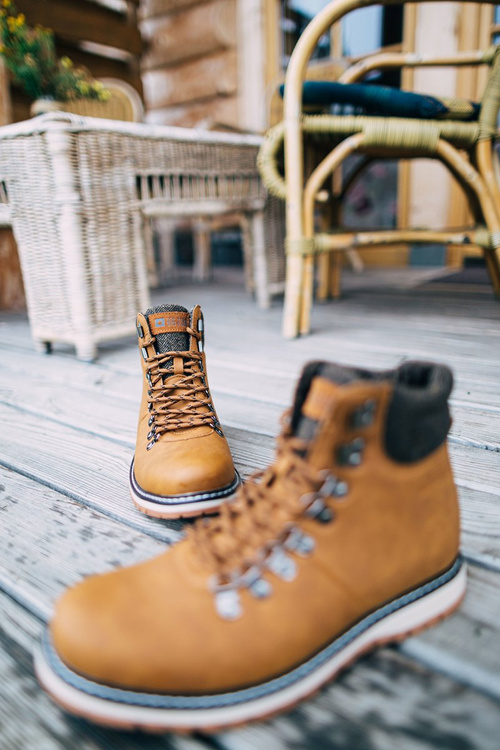 Pánské Vysoké Traperky Big Star Camel EE174402