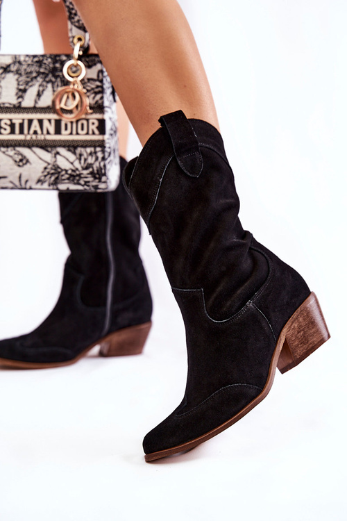 Semišové topánky Lewski topánky 3198 čierna