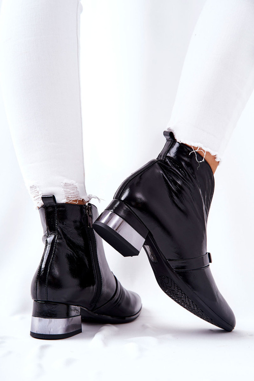 Laura Messi Black Leather Highlifts 2268