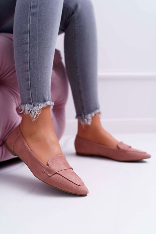Ženské semišové baleríny ružové lordy gretár
