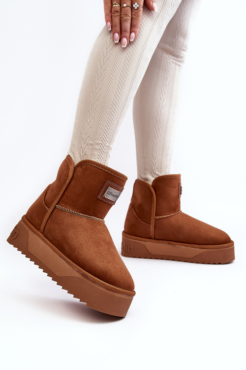 Veganské sněhule na platformě D.Franklin DFSH371004 Hnědé