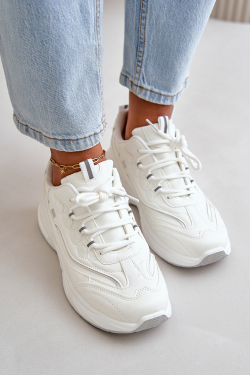 Športové Topánky Sneakers Eko Koža Biele Verilisse