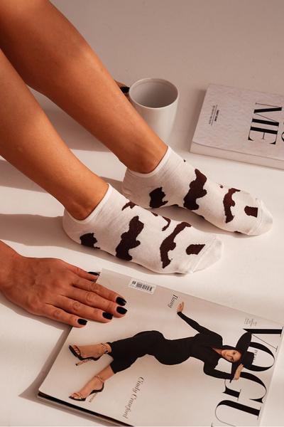 Dámské nízké ponožky s potiskem Ecru