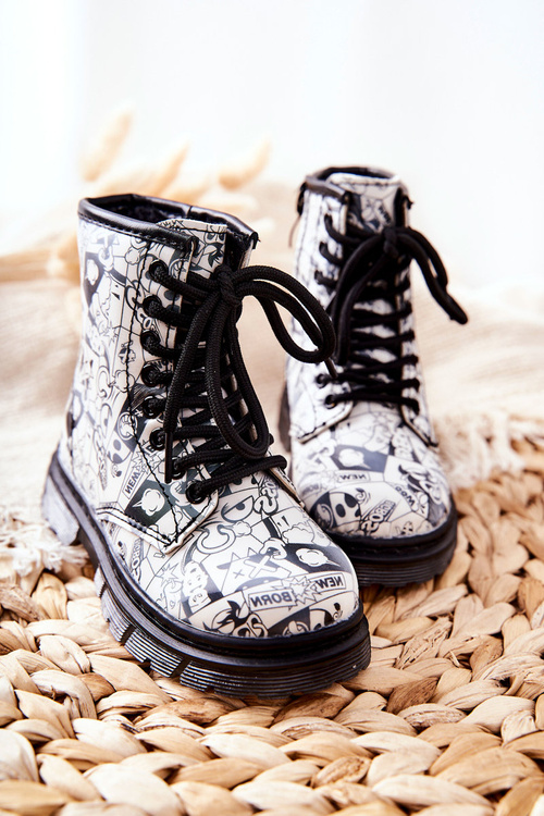 Detské topánky izolované zipsom bielym a bielym špičkou