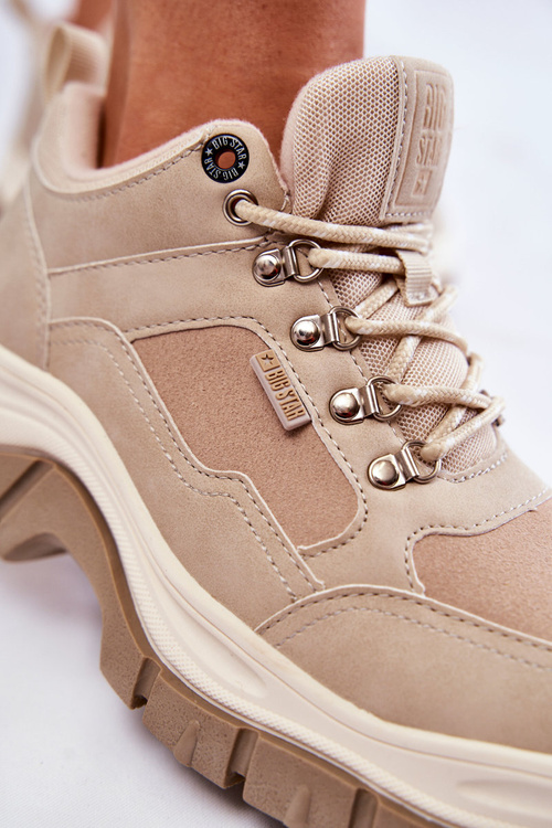 Dámské trekové boty Memory Foam Big Star KK274363 Béžove