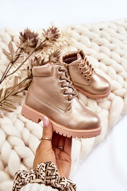Detské topánky izolované topánky Pink Dexter Gold