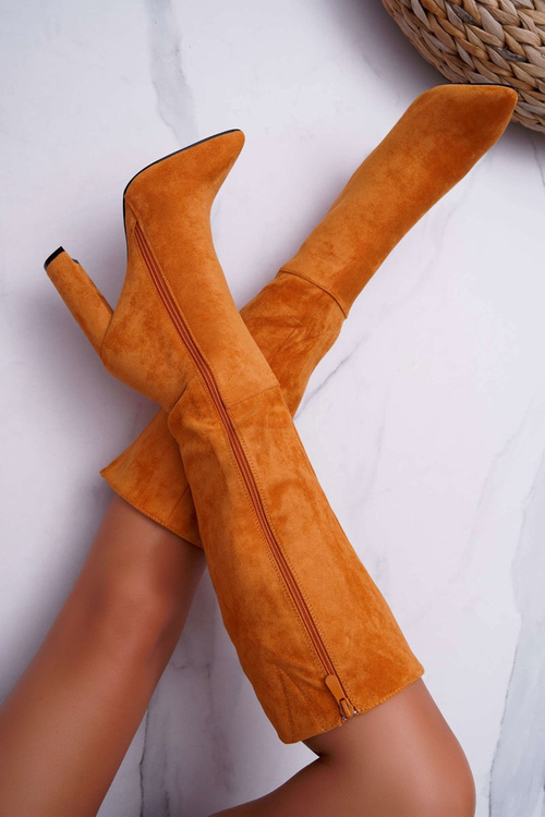 Dámské Kozačky Na Podpatku Camel Warden