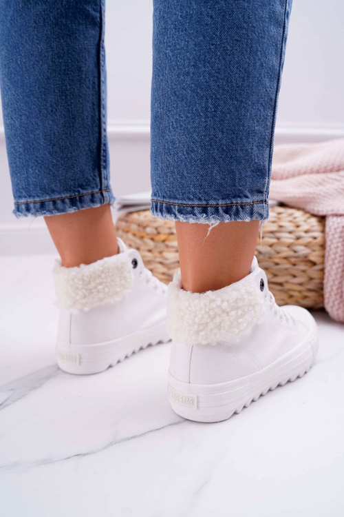 Dámske tenisky s veľkou hviezdou Vysoko izolované biele EE274146