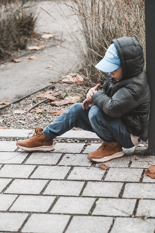 Dětské zateplené trekové boty Trapery Camel Big Star MM374202