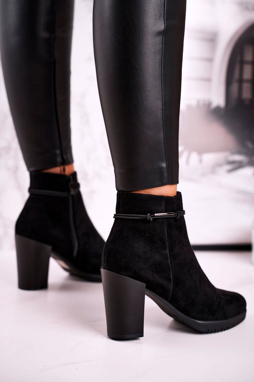 Dámské Kotníkové Boty Sergio Leone Semišově černě BT306