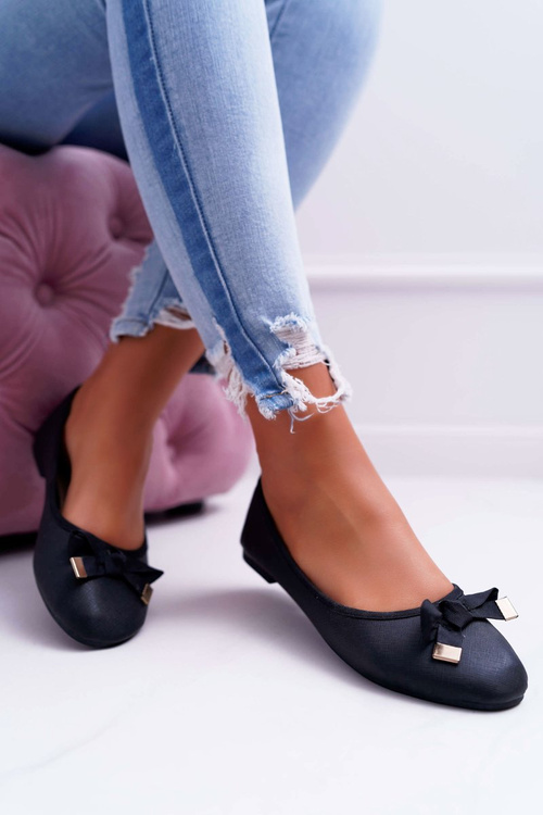 Dámské Baleríny Elegantní Černé LaDonna
