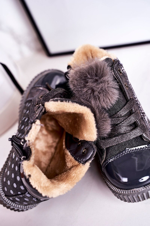 Izolované topánky pre deti v Polka Dots, Grey Anastasia