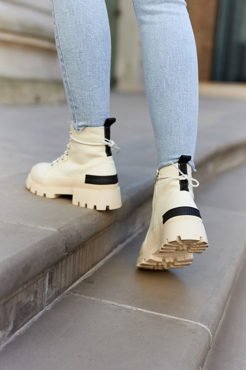 Dámské kozačky Světle béžová Larina