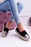Espadrilles Dámska čierna platforma Ringer