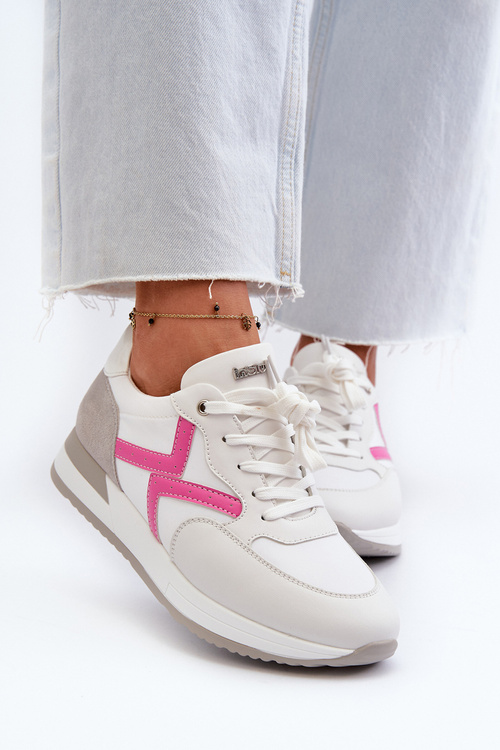 Dámske tenisky na platforme INBLU IN000362 Biele