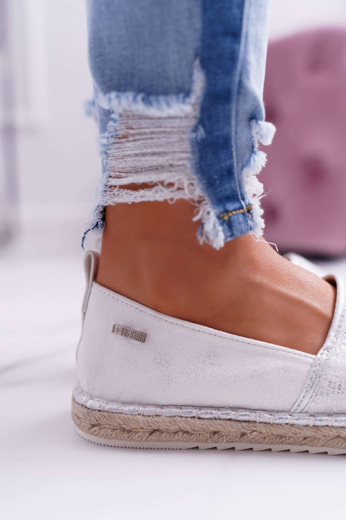 Dámské Espadrilky Big Star Stříbrné DD274770