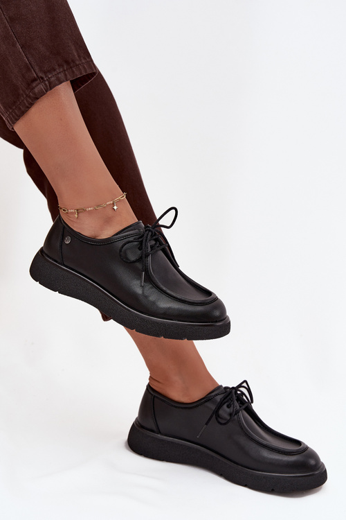 Kožené dámske poltopánky Maciejka K7189-01 Čierne