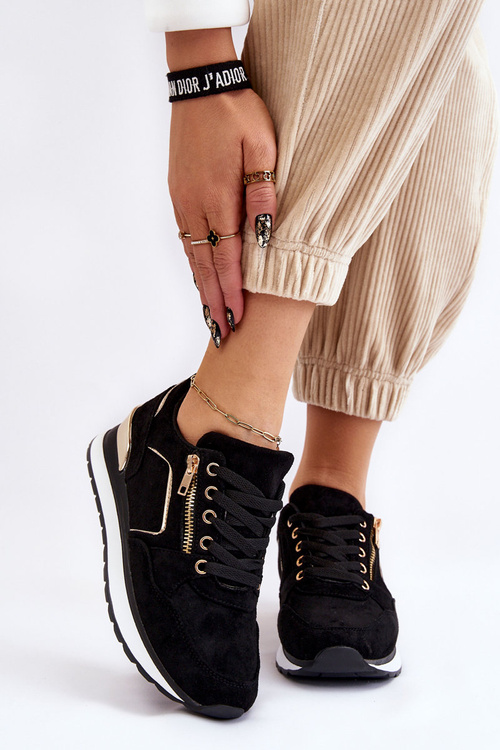 Suede Športové topánky na platforme Black Riverside Platform