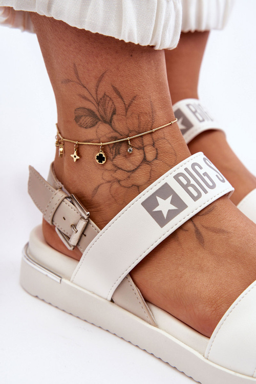 Dámské ploché sandály Big Star LL274939 Bílá